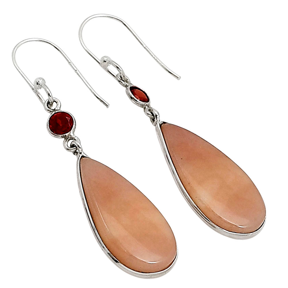 Pink Aventurine and Garnet Earrings E-1002 SDE91073