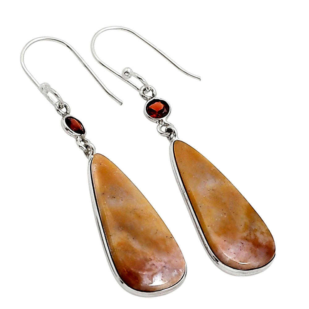 Pink Aventurine and Garnet Earrings E-1002 SDE91077