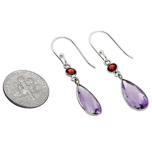 Amethyst and Garnet Earrings E-1002 SDE91124
