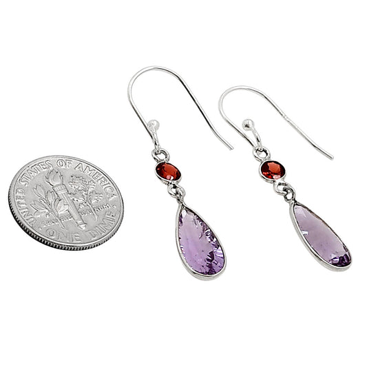 Amethyst and Garnet Earrings E-1006 SDE91132