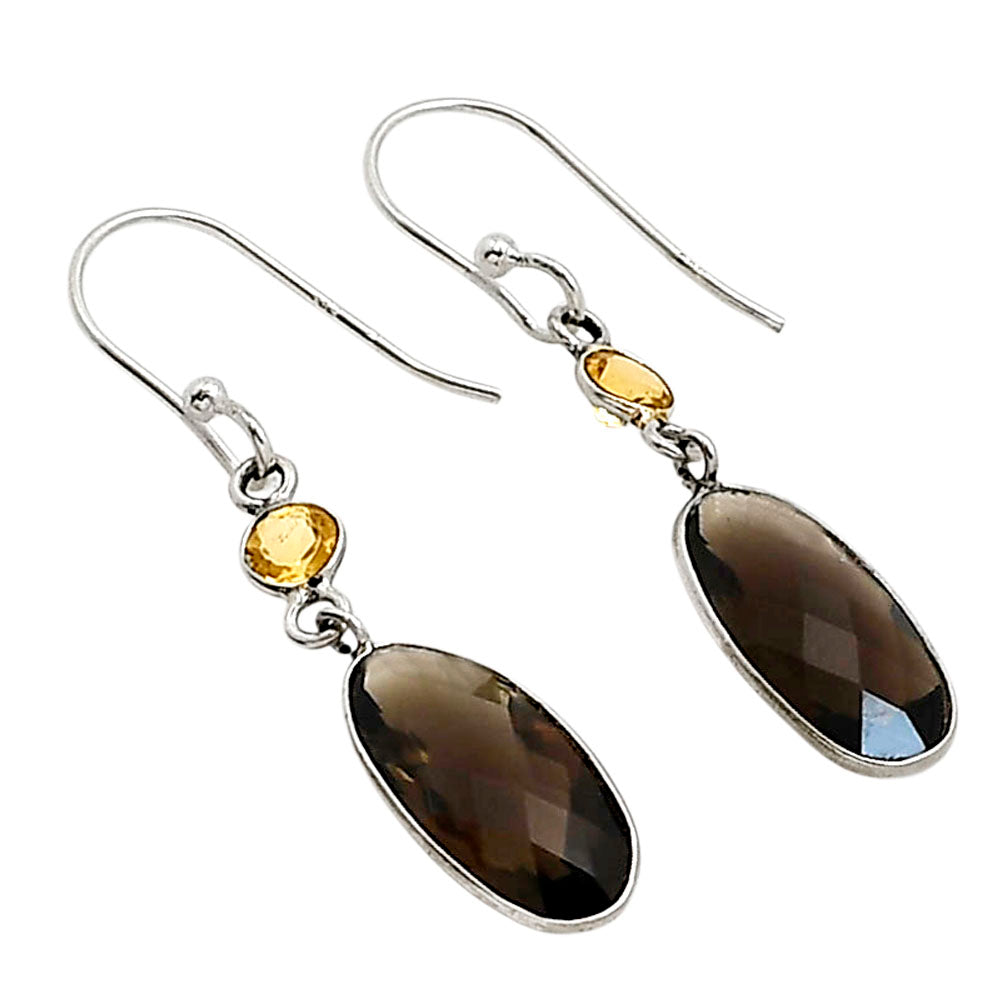 Smoky Quartz and Citrine Earrings E-1006 SDE91190