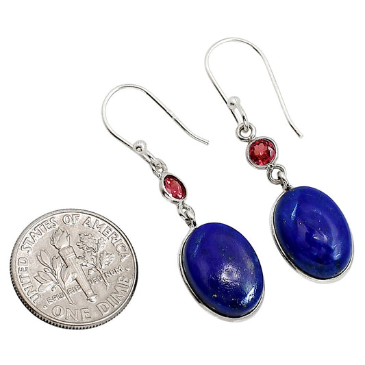Lapis Lazuli and Garnet Earrings E-1002 SDE91609