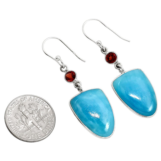 Smithsonite and Garnet Earrings E-1002 SDE91643