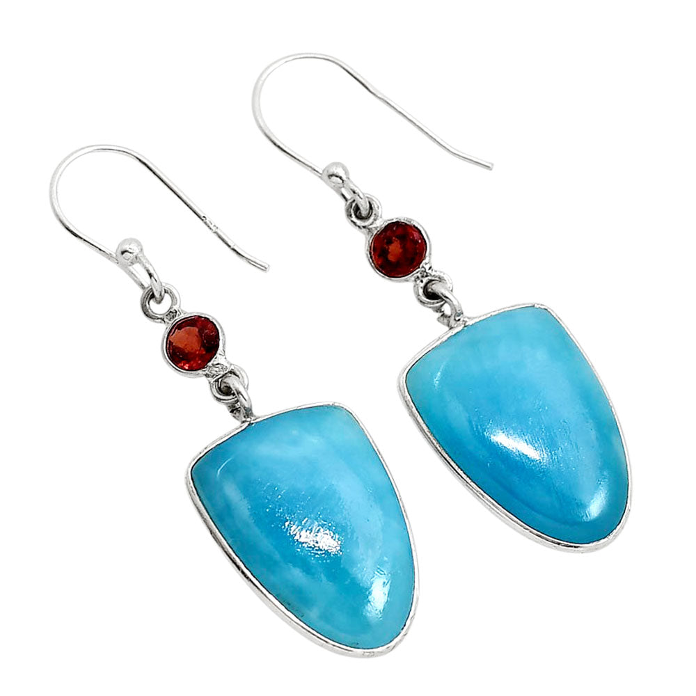 Smithsonite and Garnet Earrings E-1002 SDE91643