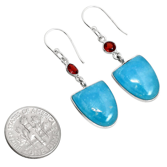 Smithsonite and Garnet Earrings E-1002 SDE91645