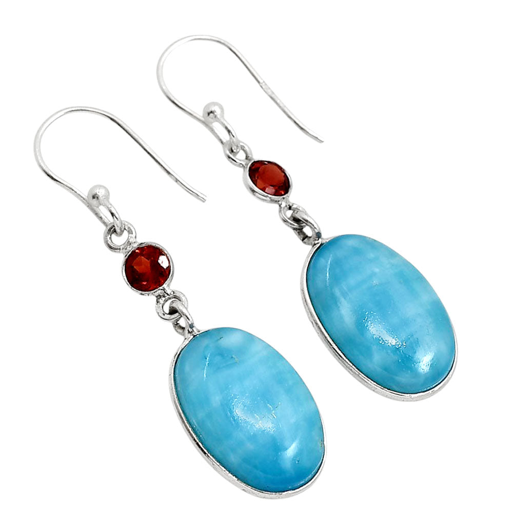 Smithsonite and Garnet Earrings E-1002 SDE91648