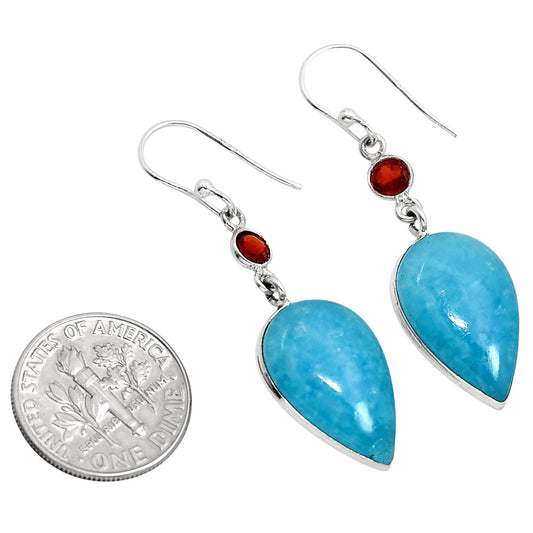 Smithsonite and Garnet Earrings E-1002 SDE91652