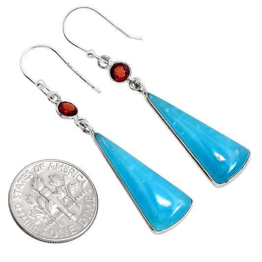 Smithsonite and Garnet Earrings E-1002 SDE91654