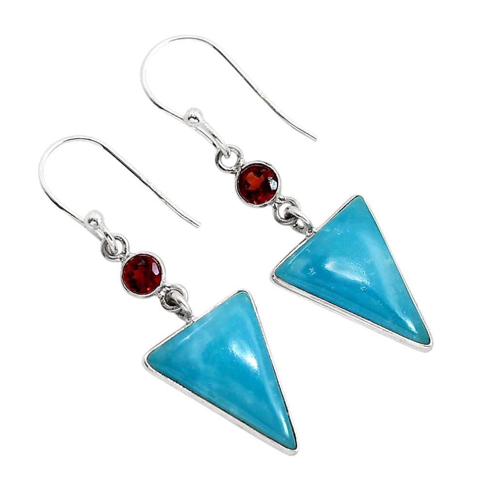 Smithsonite and Garnet Earrings E-1002 SDE91655