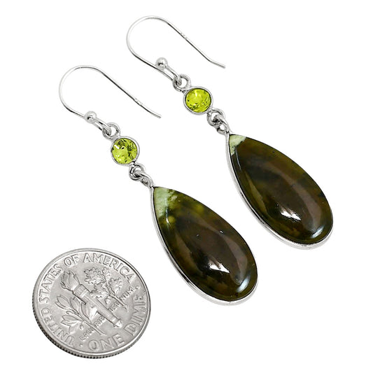 Chrome Chalcedony and Peridot Earrings E-1002 SDE91720