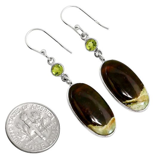 Chrome Chalcedony and Peridot Earrings E-1002 SDE91723