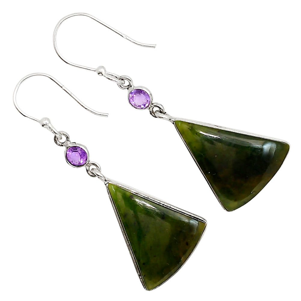 Chrome Chalcedony and Amethyst Earrings E-1002 SDE91729