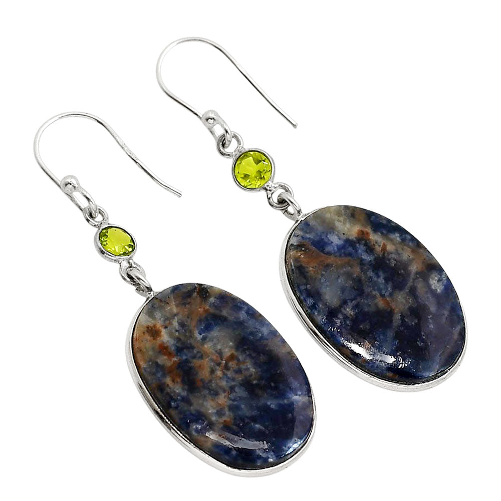 Sodalite and Peridot Earrings E-1002 SDE91732