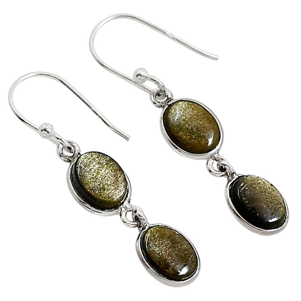 Silver Obsidian Earrings E-1002 SDE91826