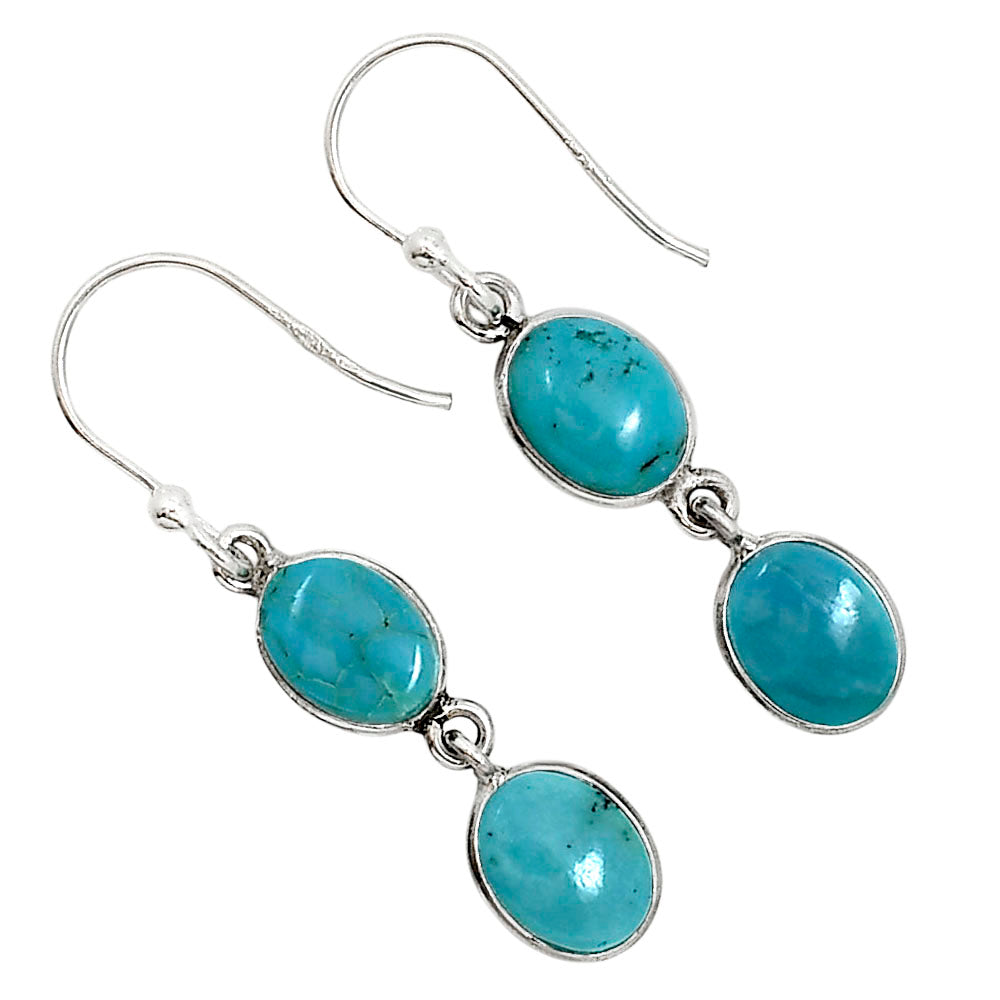 Natural Rare Turquoise Nevada Aztec Mt Earrings E-1002 SDE91834