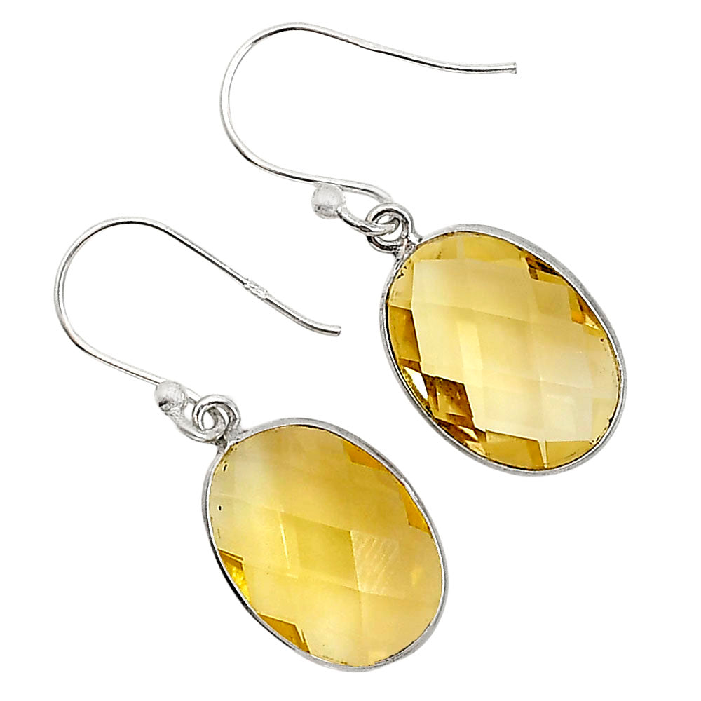 Citrine Checker Briolette Earrings E-1001 SDE91842
