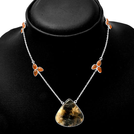 Natural Bat Cave Jasper & Carnelian Necklace N-1004 SDN1644