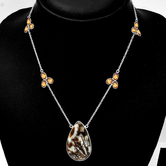 Natural Wild Horse Jasper & Citrine Necklace N-1004 SDN1684