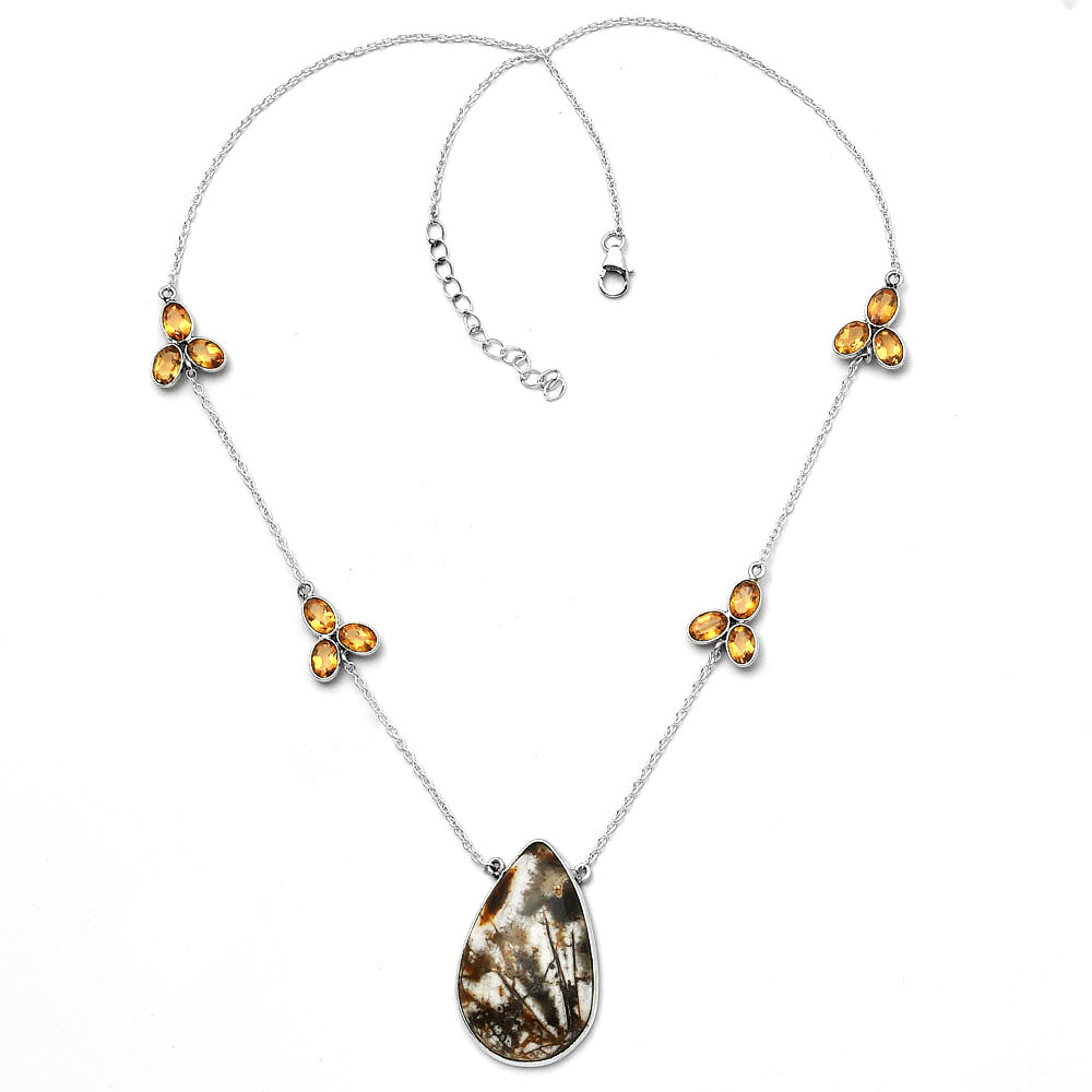 Natural Wild Horse Jasper & Citrine Necklace N-1004 SDN1684