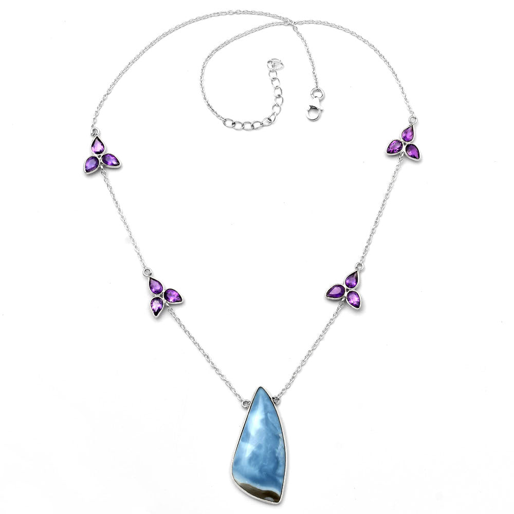 Natural Owyhee Opal & Amethyst Necklace N-1004 SDN1740