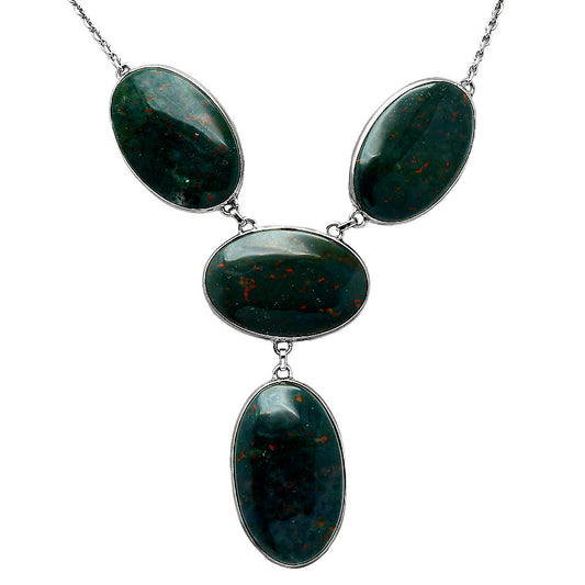 Natural Blood Stone - India Necklace N-1013 SDN1881