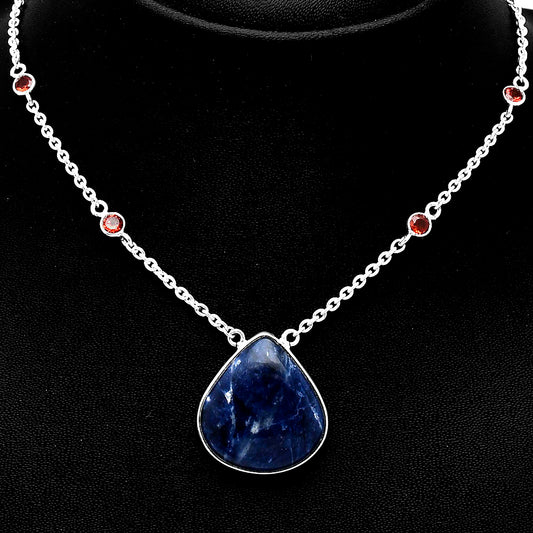 Natural Sodalite & Garnet Necklace N-1012 SDN1897