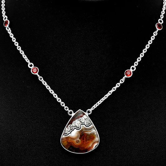 Rosetta Picture Jasper & Garnet Necklace N-1012 SDN1911