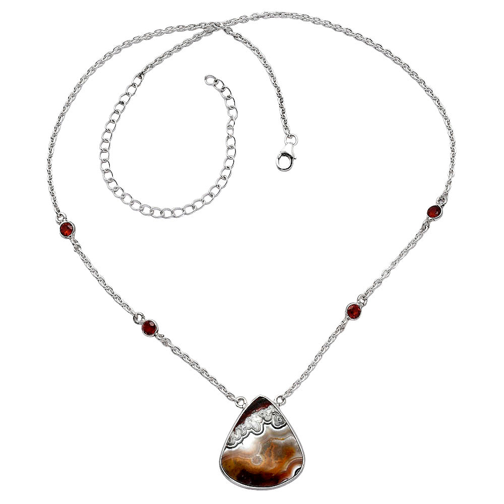 Rosetta Picture Jasper & Garnet Necklace N-1012 SDN1911