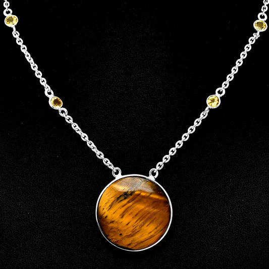 Natural Tiger Eye - Africa & Citrine Necklace N-1012 SDN1917