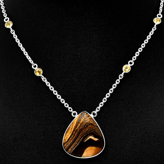 Natural Outback Jasper & Citrine Necklace N-1012 SDN1921