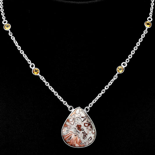 Rosetta Picture Jasper & Citrine Necklace N-1012 SDN1924