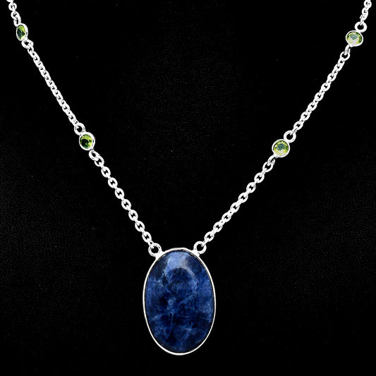 Natural Sodalite & Peridot Necklace N-1012 SDN1944