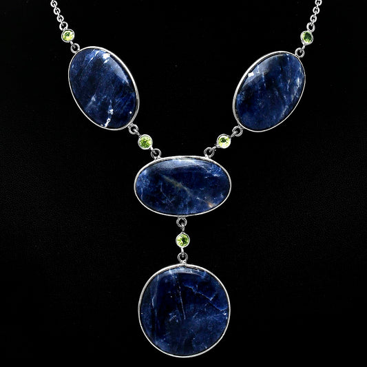 Natural Sodalite & Peridot Necklace N-1023 SDN1953