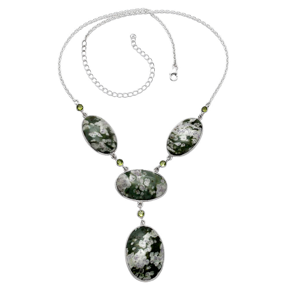 Natural Peace Jade & Peridot Necklace N-1023 SDN1963