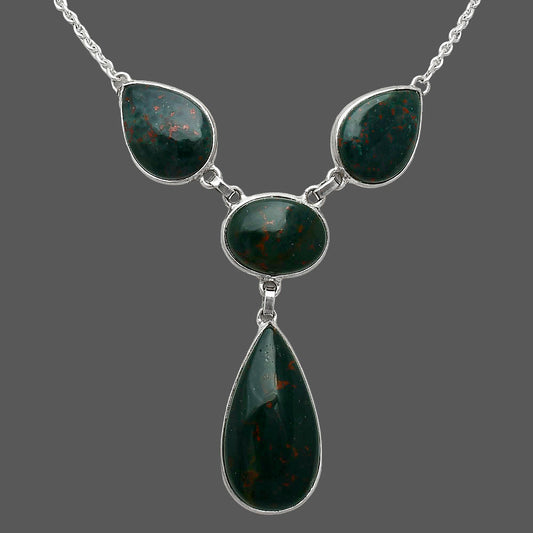 Natural Blood Stone - India Necklace N-1013 SDN2028