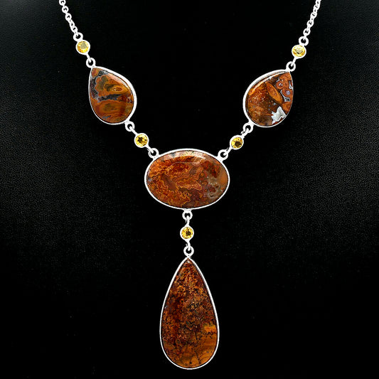 Rare Cady Mountain Agate & Citrine Necklace N-1023 SDN2031
