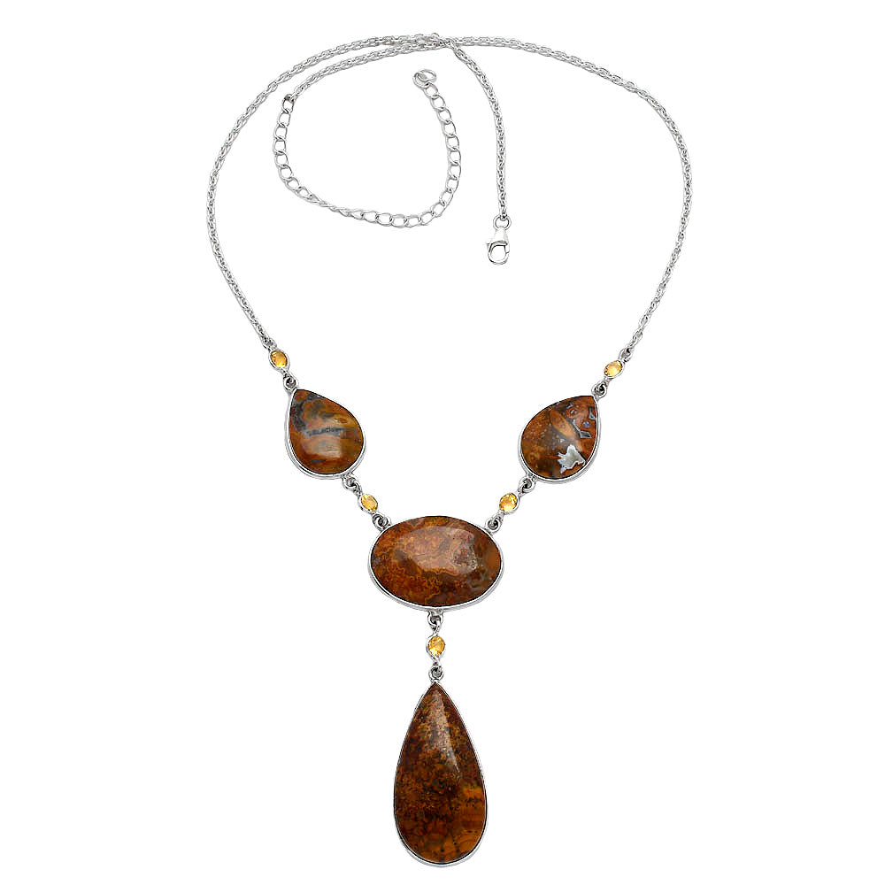 Rare Cady Mountain Agate & Citrine Necklace N-1023 SDN2031