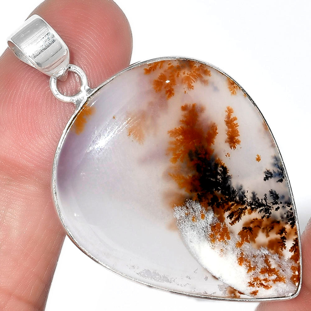 Natural Robinson Ranch Plume Agate Pendant P-1001 SDP100235