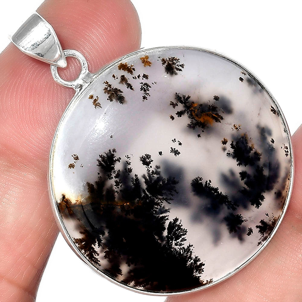 Natural Robinson Ranch Plume Agate Pendant P-1001 SDP100237
