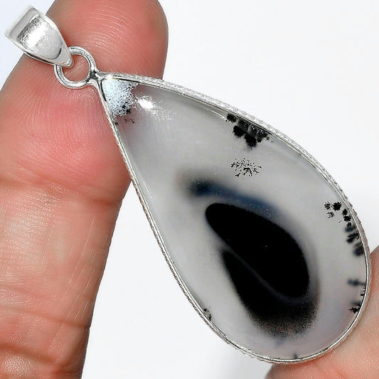 Natural Robinson Ranch Plume Agate Pendant P-1053 SDP101258