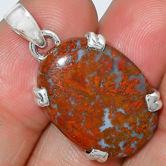 Natural Red Moss Agate Pendant P-1332 SDP101731