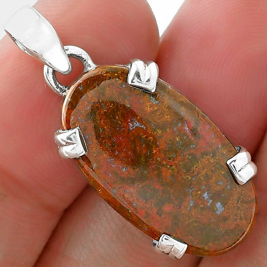 Natural Red Moss Agate Pendant P-1332 SDP101740