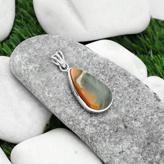 Natural Polygram Jasper Pendant P-1002 SDP102213