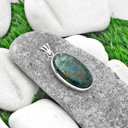 Azurite In Malachite - Morenci Mines Pendant P-1002 SDP102271