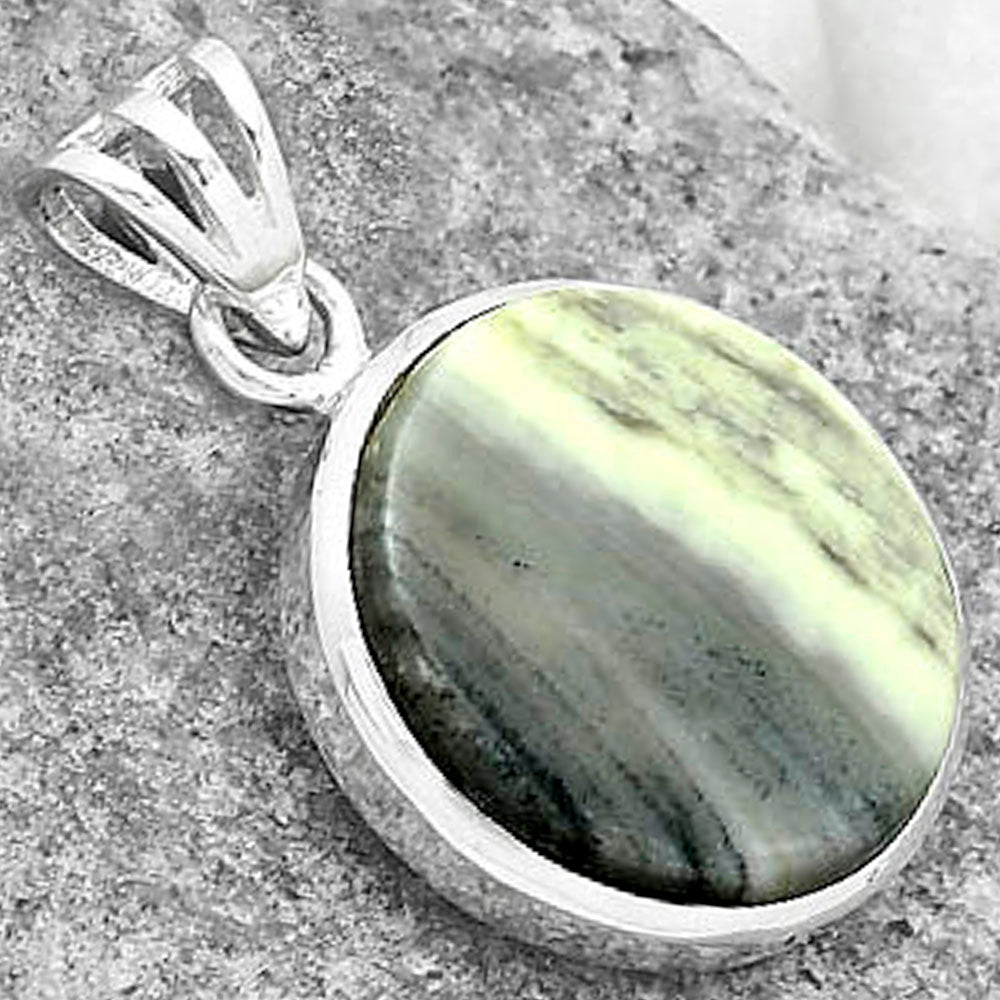 Natural Lemon Chrysocolla - Brazil Pendant P-1002 SDP102298