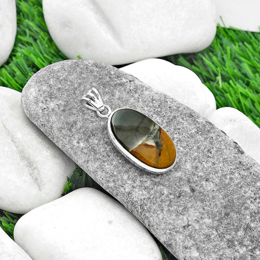 Natural Polygram Jasper Pendant P-1002 SDP102330