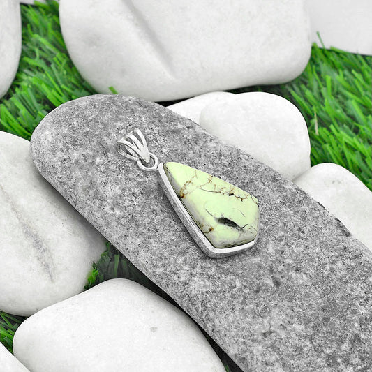 Natural Lemon Chrysocolla - Brazil Pendant P-1002 SDP102360