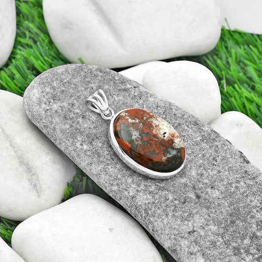 Natural Red Brecciated Jasper Pendant P-1002 SDP102361