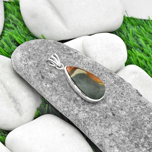 Natural Polygram Jasper Pendant P-1002 SDP102371