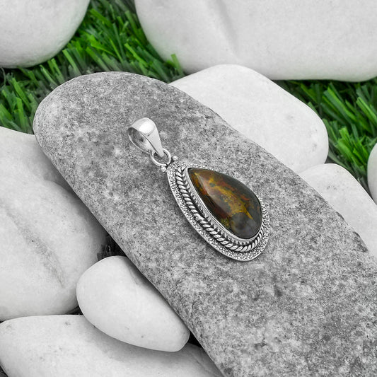 Natural Purple Cow Jasper Pendant P-1181 SDP102536